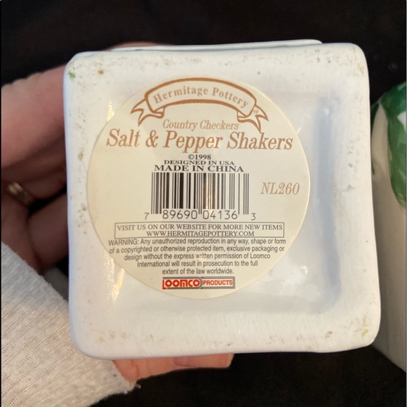 Hermitage Pottery Watermelon Salt & Pepper Shakers - Picture 5 of 5